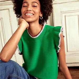 Boden Lena Stitch Detail Vest Sz Small